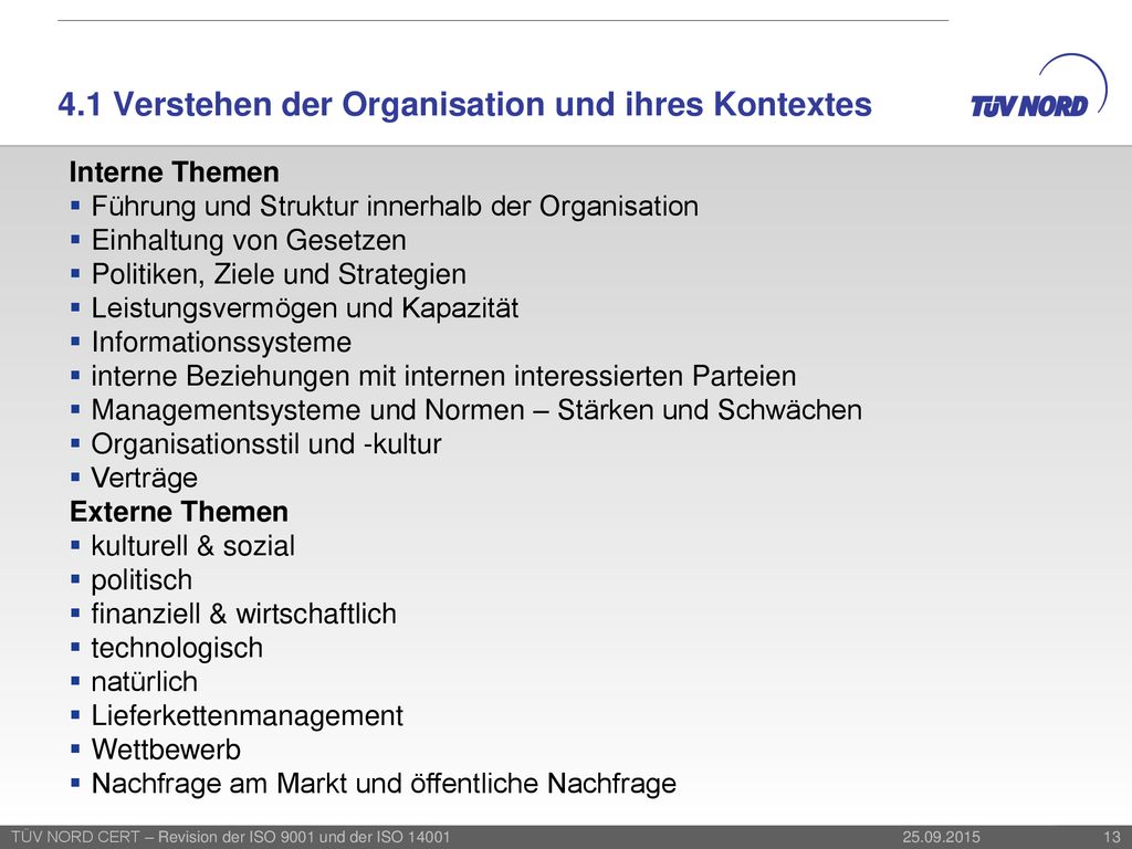 Forderung der ISO 9001 : 2015 zum Umgang mit Risiken und Forderung der ISO 9001 : 2015 zum Umgang mit Risiken und